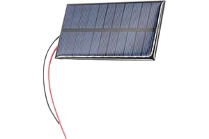 Portable Small Solar Plate 5V 120mA 0.8W Polysilicon Cell Charging Module Plate Cell with Wire Easy to Use Outdoor Battery Ch