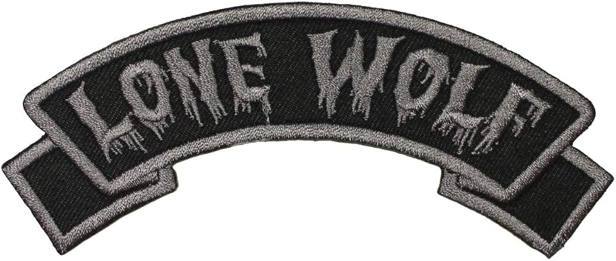 Lone Wolf Arch Patch Kreepsville 666 Name Tag Embroidered Iron On Applique