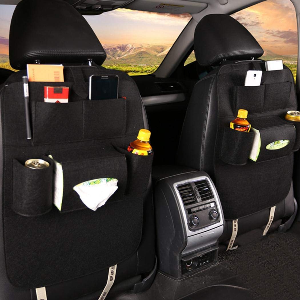 Bibmmo Car Seat Storage Bag Auto Multi-Pocket Felt Covers Organizer Storage Holder Seat Back Organizers