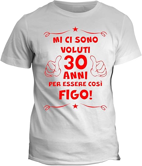 maglietta compleanno 30 anni