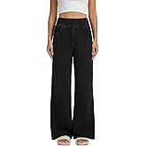 LAOTEPO Wide Leg Jeans Woman High Waisted Baggy Jeans Pull On Denim Pants Trendy Stretchy Casual Loose Jean