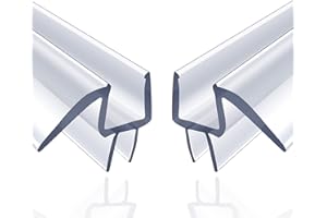 ZNCZHZN Shower Door Bottom Seal, 2-Pack Frameless Door Seal for 3/8 Inch Glass Door- 39 Inch Long Ultra Clear Shower Door Seal Strip, Stop Shower Leaks and Create a Water Barrier(3/8" Door)