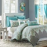 Madison Park Nisha Comforter Set, Teal, Full/Queen