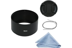 SIOTI 62mm Lens Hood, Matte Treatment Inside, Aluminum Material, Compatible with All Camera Lens S/C/N/F/O/P etc.(62mm)