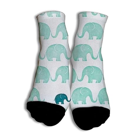 NOOU Füßlinge & Wandersocken für Herren & Damen Unisex Atmungsaktiv socken Green Elephant