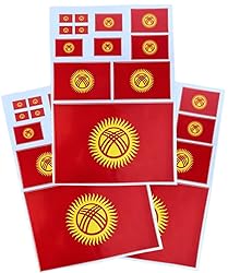 EUIOSFDC Decal in Multiple Sizes Kyrgyzstan Flag