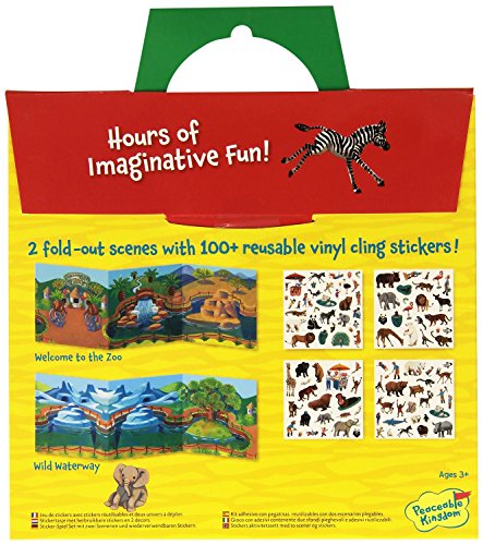 Peaceable Kingdom Press Sticker Fun! At The Zoo Reusable Sticker Tote