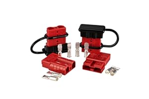 LANGIR 4 Pack 50AMP Battery Quick Connect Disconnect Kit - 6 Gauge Wire Harness Plug Set for Winch, RV, Truck, Car, ATV, Motor - Heavy Duty Power Connector with Cables (Red)
