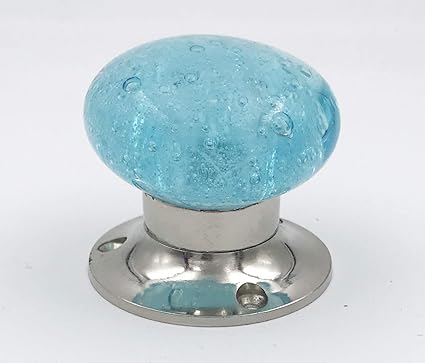 Aqua Blue Bubbles Glass Mortice Interior Entry Door Or