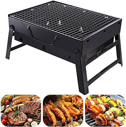 SPEVORIX Barbecue Grill Portable Foldable Lightweight Charcoal Grill Perfect BBQ Grill for Indoor Outdoor Campers Travel Park Beach Wild Barbecue Lovers