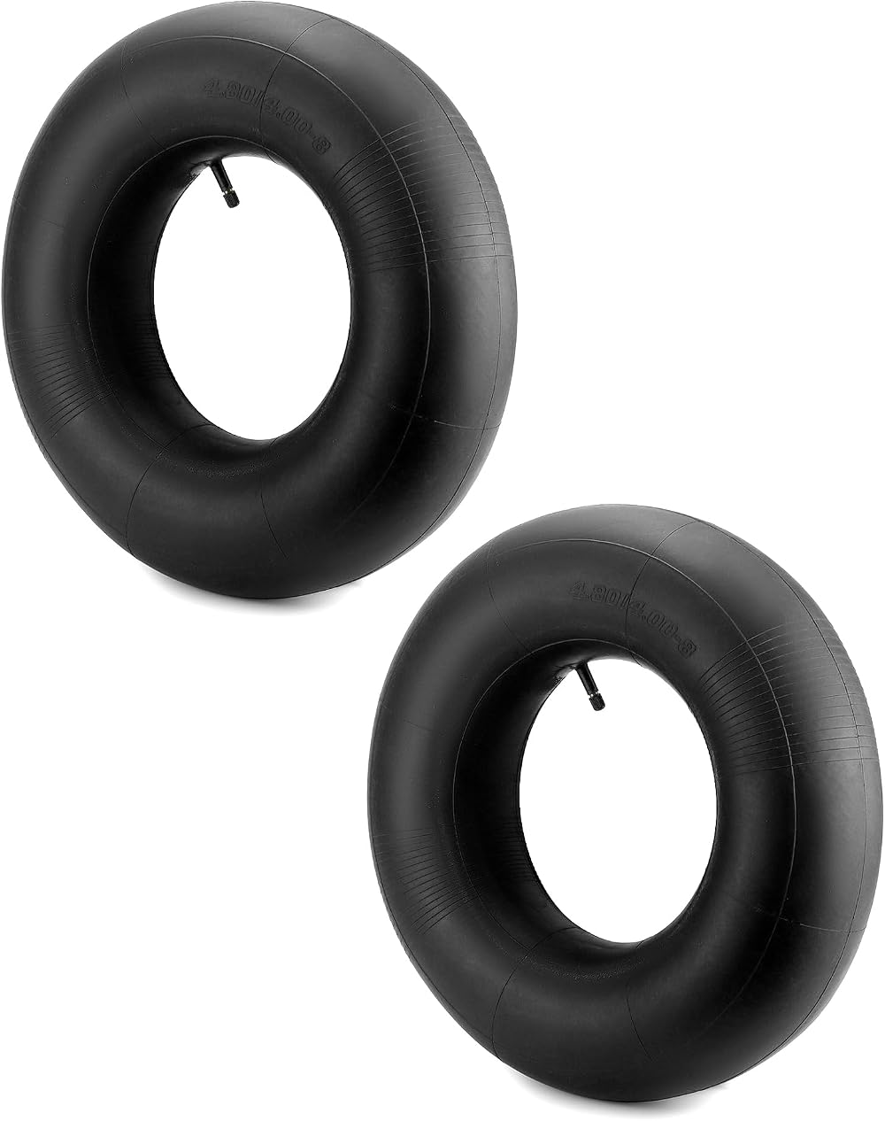 QWORK 2 Pieces 4.80/4.00-8 Wheelbarrow Inner Tube with Straight Valve