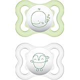 MAM Mini Air Pacifiers (2 Pack, 1 Sterilizing Pacifier Case), MAM Sensitive Skin Pacifier 0-6 Months, Best Pacifier for Breas