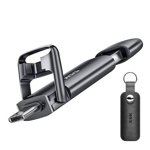 SSK 1TB USB Drive,External SSD Fast 550MB/s 2-in-1 Dual-Drive Type