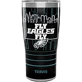 Tervis Traveler NFL Philadelphia Eagles - Fly Eagles Fly Slogan Triple Walled Insulated Tumbler Travel Cup Keeps Drinks Cold & Hot, 20oz, Stainless Steel