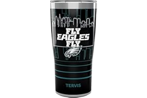 Tervis Traveler NFL Philadelphia Eagles - Fly Eagles Fly Slogan Triple Walled Insulated Tumbler Travel Cup Keeps Drinks Cold & Hot, 20oz, Stainless Steel