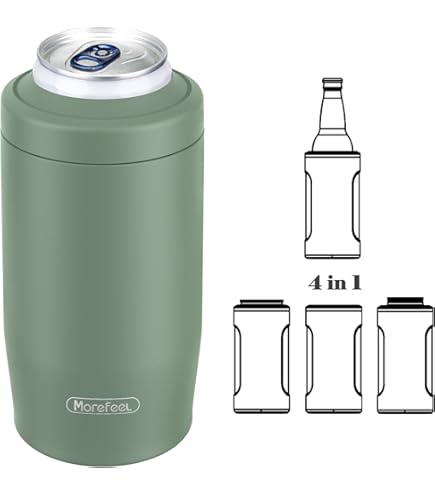 4-in-1 Skinny Can Cooler Double Wall Stainless Steel Insulated Can