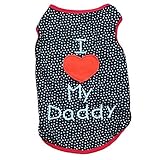 Mosunx(TM) Hot!Cute I Love My Daddy Small Dog Cat Pet Clothes T Shirt Apparel Clothes (S)