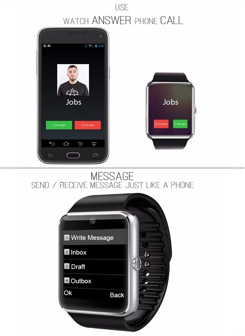 YinoSino GT08 Smart Watch / Reloj inteligente GT08 ...