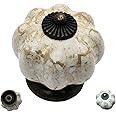 DIY Décor Hub - Antique Silver & Ceramic Cabinet Knobs, 20-Pc