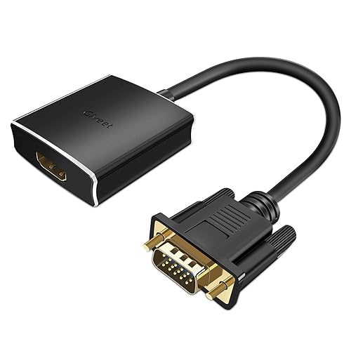 Giveet VGA to HDMI Adapter with Audio, PC VGA Source Output to TV