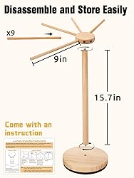 Stable Rotary Wood Pasta Drying Rack - Large Noodle