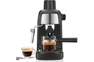 Reemix Espresso Machine 3.5 Bar, 800W Compact Size Coffee Maker with Steam Wand, 4 Cups Cappuccino & Latte Machine for Home and Office