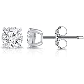 0.15 to 0.25 Carat Lab Grown Diamond Round Stud Earrings in 14k Gold (G-H, SI2-I1, cttw) 4-Prong Basket Push Back by Diamond Wish