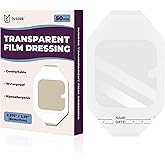 JUSORE Transparent Film Dressing 2.38" x 2.75" - Waterproof, Flexible & Breathable Adhesive Protection for Wound Care, Post Surgical Shower, CGM Sensor Patches, IV Shield, Tattoo Bandage, 50 Pack