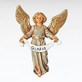 Roman Gloria Angel Nativity Figure 3.5 Inches Scale Polymer Fontanini Light Blue Gown Home Decor