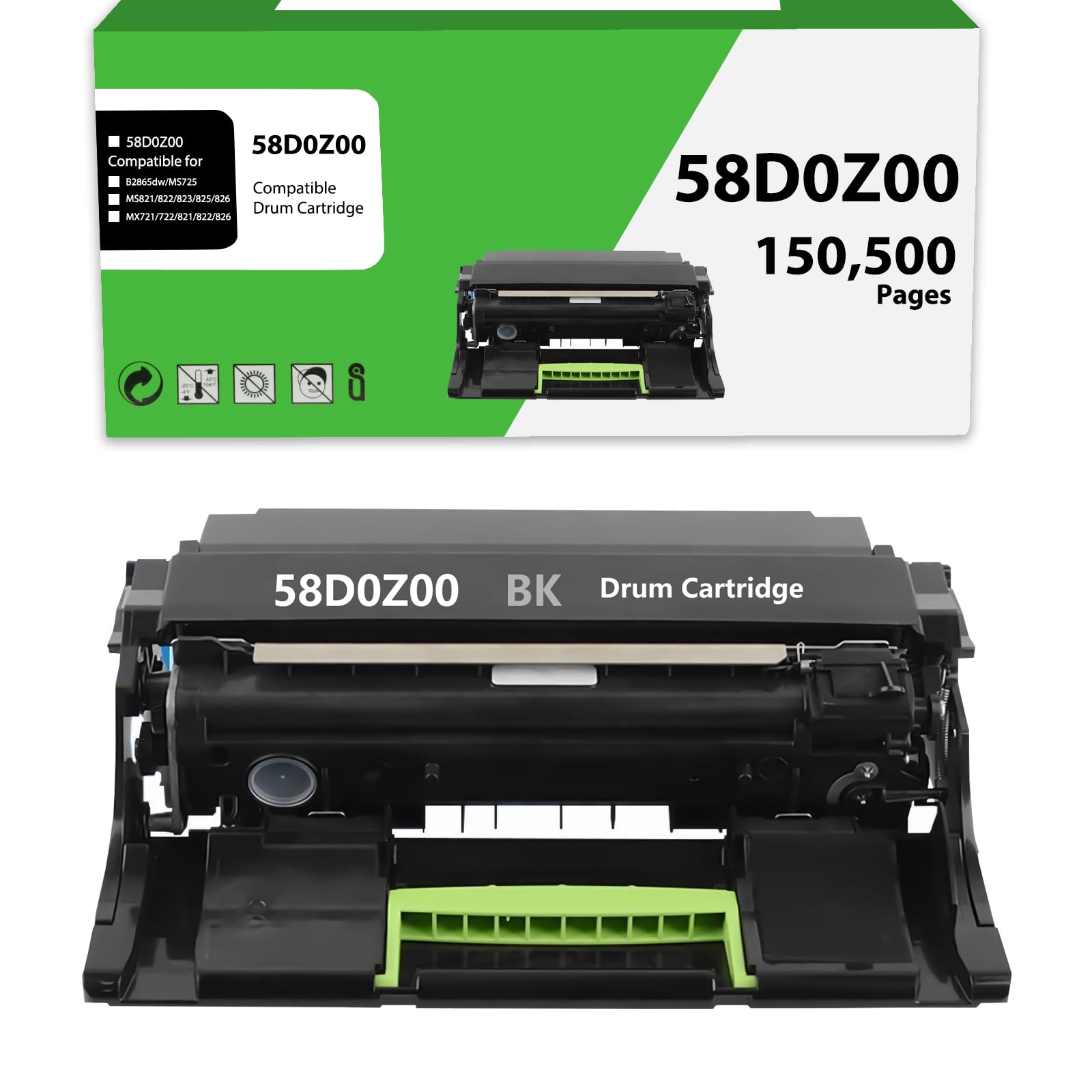 Photo 1 of WEYNUONY 58D0Z00 Imaging Unit Compatible for Lexmark 58D0Z00 Drum Unit Replacement for B2865dw MS725dvn MS821dn MS821n MS823dn MS825dn MS826de MX721ade MX722ade MX822ade MX826ade MX826adxe Printer