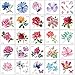 Konsait 50Sheet Flower Temporary Tattoos for Women Teens Girls, Tiny Temporary Tattoo Adult Waterproof Body Art Sticker Hand Neck Wrist, include Flower Butterfly Leaf Lotus Cherry Blossoms Tattoo