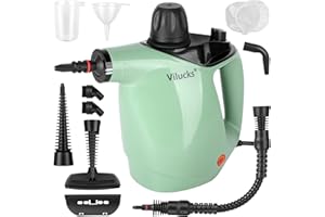 VILUCKS Handheld Steam Cleaner, Steamer for Cleaning, Portable High Pressure Steam Upholstery Cleaner, Pressurized Steam Cleaner for Home Use, Furniture, Car, Sofa, Bathroom, Grill, Tile, Surface