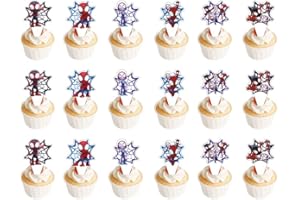 LOSEDE 24PCS Cartoon Cake Toppers Cupcake Toppers Cake Decorations Birthday Party Supplies Decorations (Style 7)