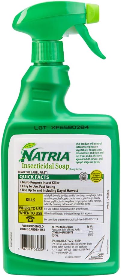 Natria 706230A Insecticidal Soap Organic Miticide, 24 Oz, Ready-to-Use : Home Pest Control Products : Garden & Outdoor