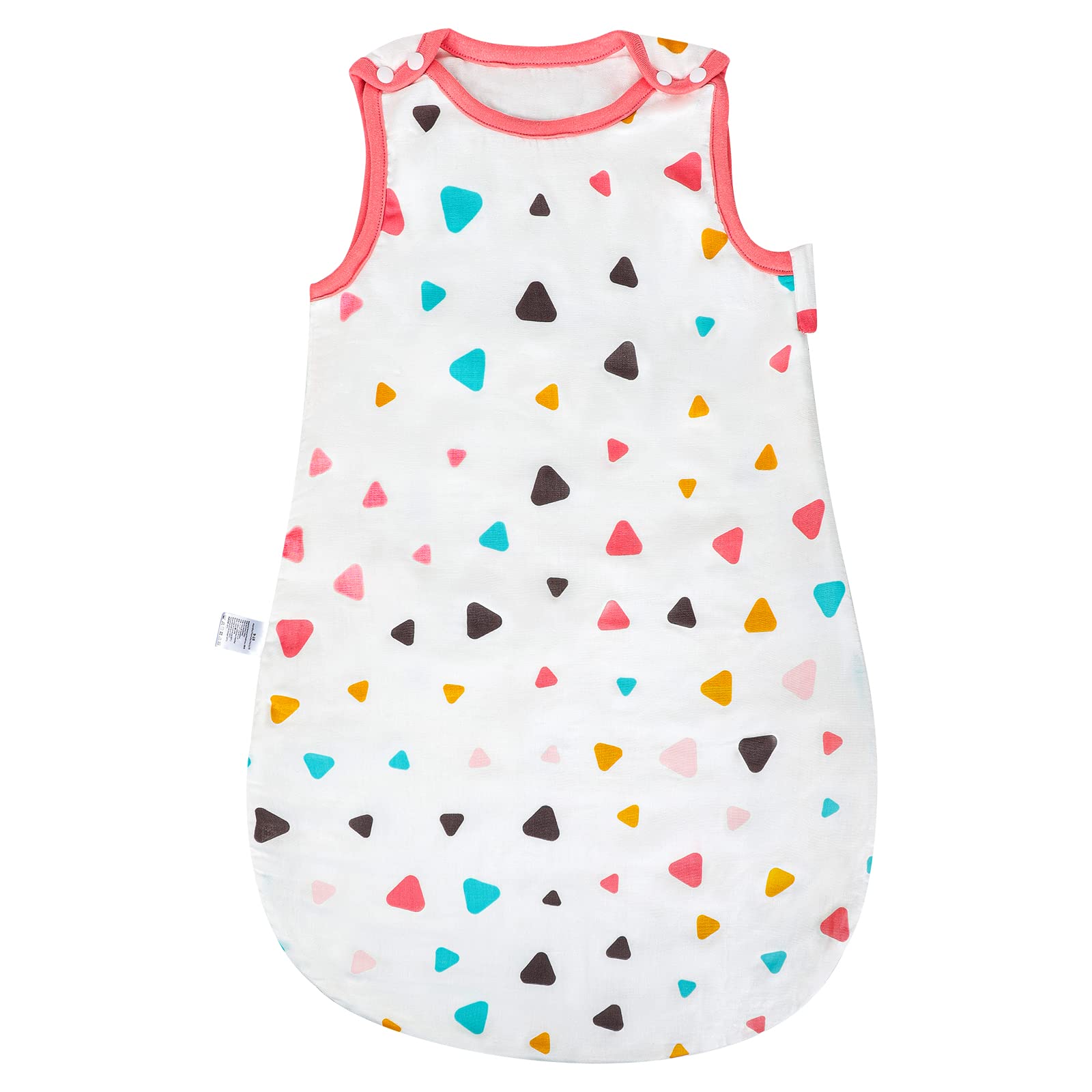 MOEMOE BABY Baby Sleeping Bag, 0.5 TOG, Muslin Summer Sleeping Bag, Cotton Sleeveless Summer Sleeping Bag M