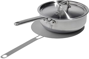Heritage Steel x Eater 3 Quart Saucier with Lid | Made in USA | 5-Ply Fully Clad Stainless Steel Pan | Stay Cool Handle Desig