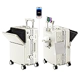 AIWEINY Zipperless Luggage, Polycarbonate Aluminum