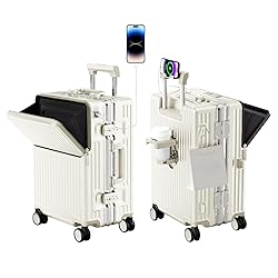 AIWEINY Zipperless Luggage, Polycarbonate Aluminum