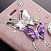 for Galaxy S8+ Plus Case,L-FADNUT Bling Jewellery Crystal Rhinestone Flip PU Leather Case,3D Butterfly Magnetic Diamond Buckle with Stand Wallet Card Holder for Samsung Galaxy S8 Plus - Rose Gold