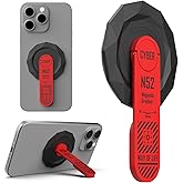 HOUNY [2026 New] Magnetic Kickstand for MagSafe Phone Grip Stand, Aluminium Alloy Ultra Light & Ultra Thin, Rotation Angle Adjustment Ring Holder for iPhone 17/16/15/14/13/12 Series (Red)