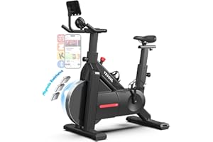 YESOUL Exercise Bike with Exclusive Smart App, Adjustable Magnetic Resistance & 300lbs Capacity, Indoor Stationary Cycling Bike with Stable Triangle Frame, Scenic Rides & Live Classes for Home Workouts