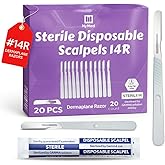 MyMed Disposable 14R Dermaplane Scalpels, Dermaplaning Razors - Pack of 20 Dermaplane Razor for Women Face, Women's Disposable Shaving Razors