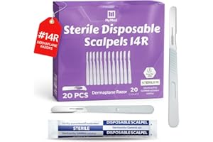 MyMed Disposable 14R Dermaplane Scalpels, Dermaplaning Razors - Pack of 20 Dermaplane Razor for Women Face, Women's Disposable Shaving Razors