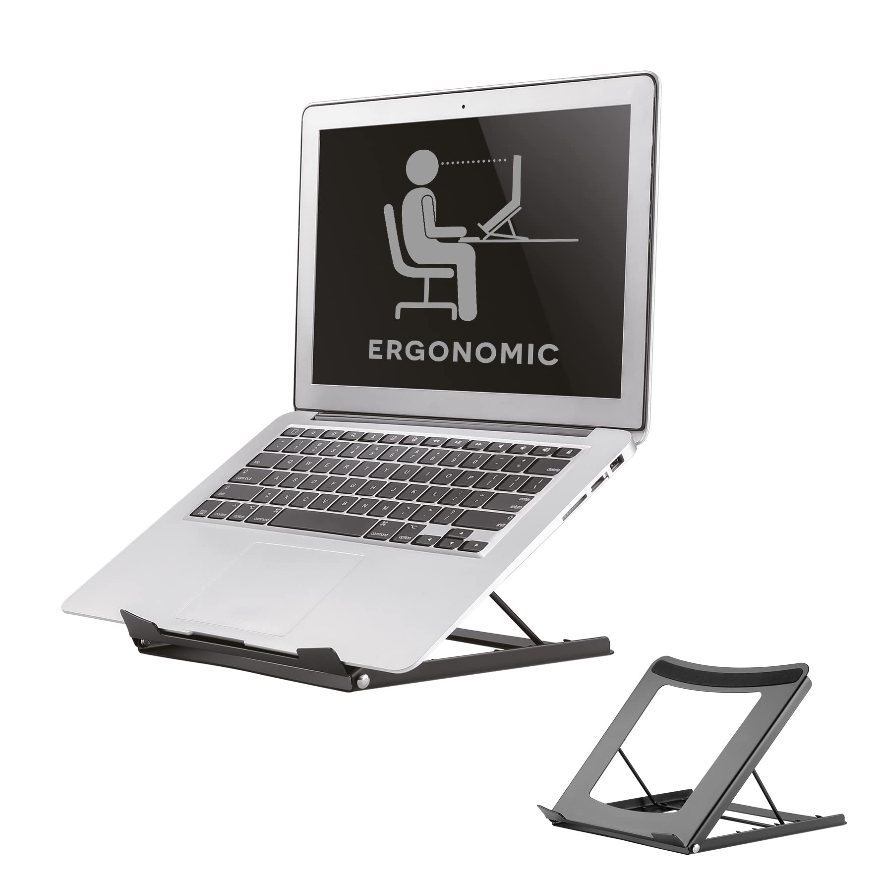 Newstar NSLS075BLACK Raised Aluminium Laptop Stand - Black