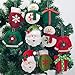 GMOEGEFT Handmade Felt Hanging Ornaments Christmas Tree Decorations Santa Claus Pendants Home Decor (Set of 10)