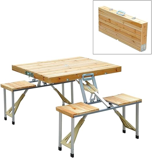 camping table and bench seats