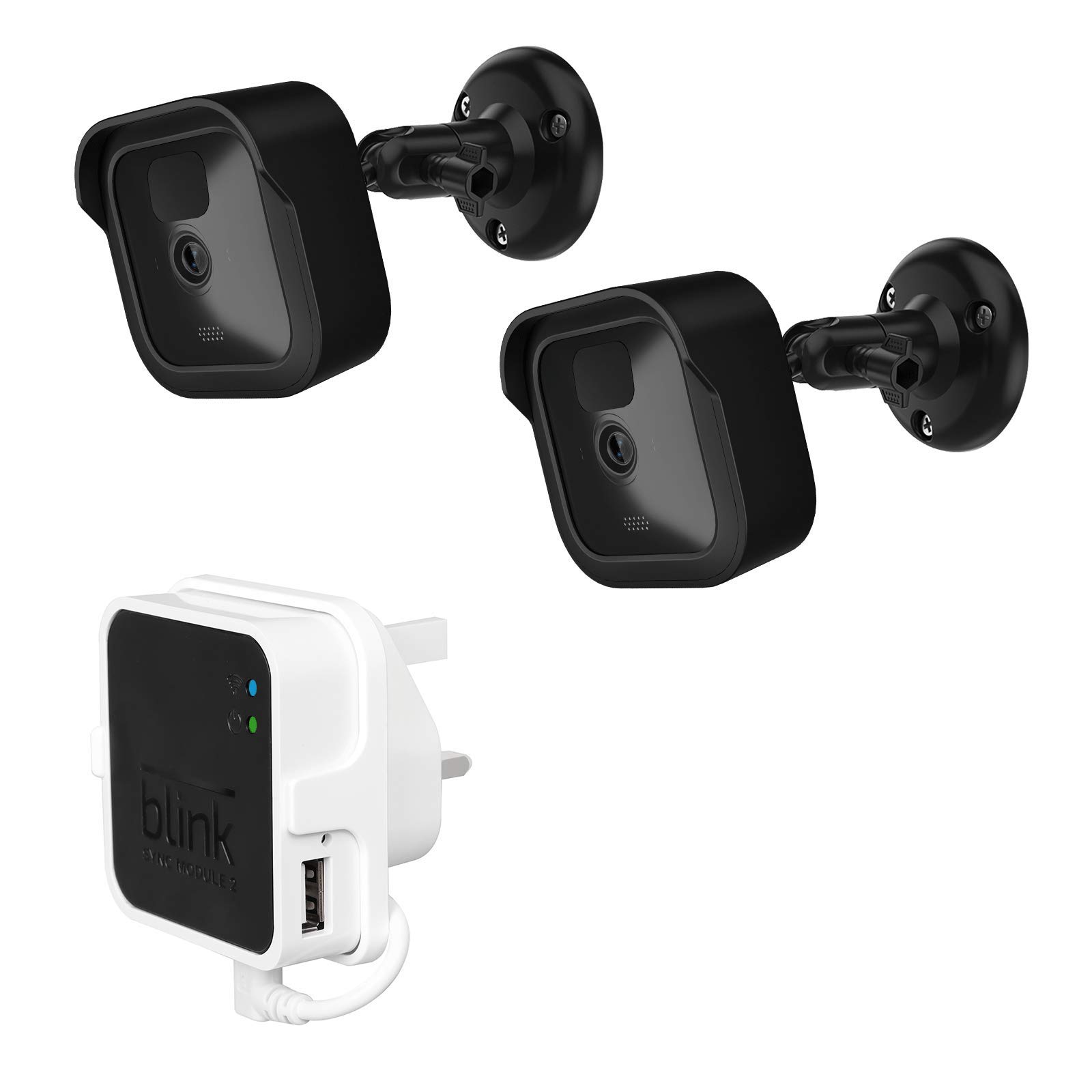 HOLACA Mount Compatible with Blink Sync Module 2 and Blink Outdoor Camera, Module Mount + 2 PCS Camera Mount