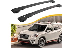 EZREXPM Cross Bars Roof Rack Fit for 2014-2024 Subaru Forester / 2013-2026 XV Crosstrek / 2012-2019 Impreza / 2022-2026 Outback Wilderness Cargo Carrier with Raised Side Rails