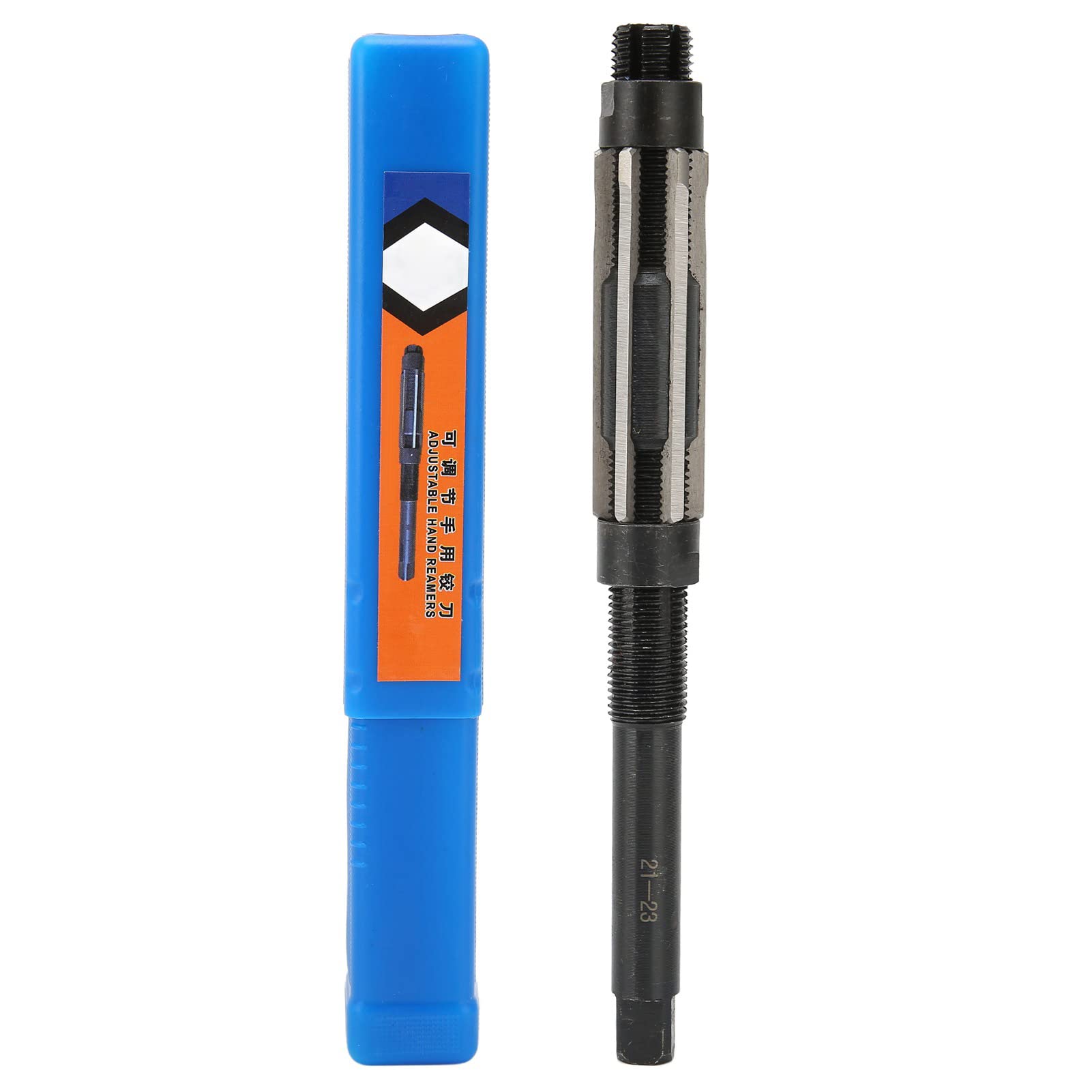 Nikou Adjustable Reamer, 6 Flute 64mm Length 9SiCr Hand Reamer 21-23mm Adjustment Range Milling Cutter Tool for Metal