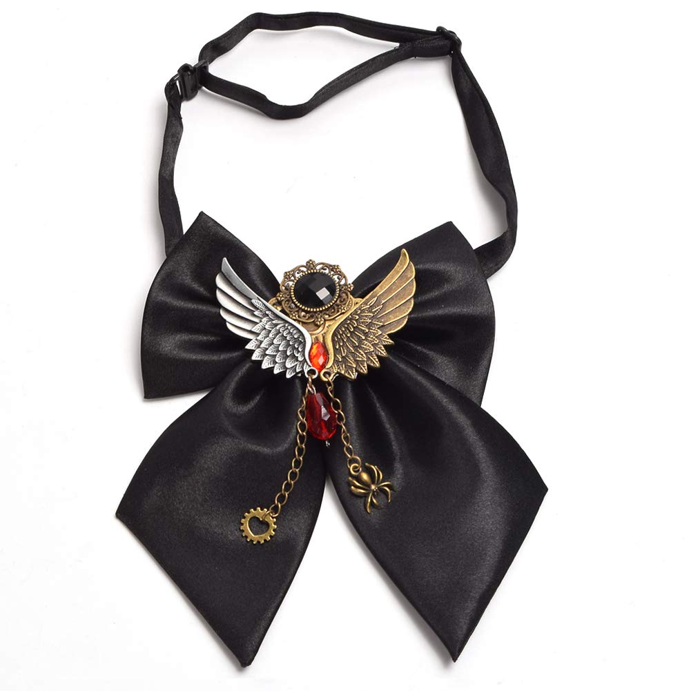 GRACEART Handmade Steampunk Bowtie (Black)